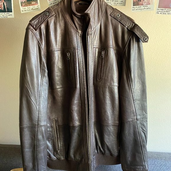 MENS LEATHER JACKET - Picture 1 of 2